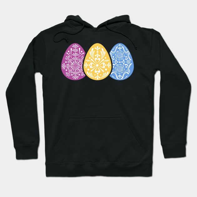 Kraslice Traditional Czech Easter Eggs Hoodie by Sunburst Designs